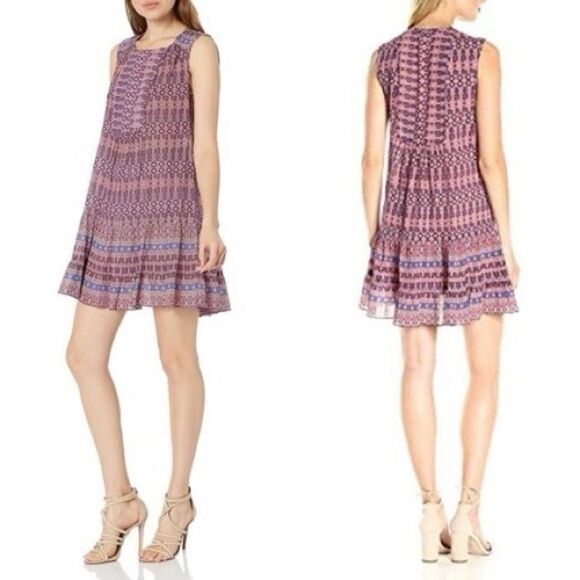 BCBGMax Azria Women's Yulissa Sleeveless Ruffled Button - Picture 2 of 13